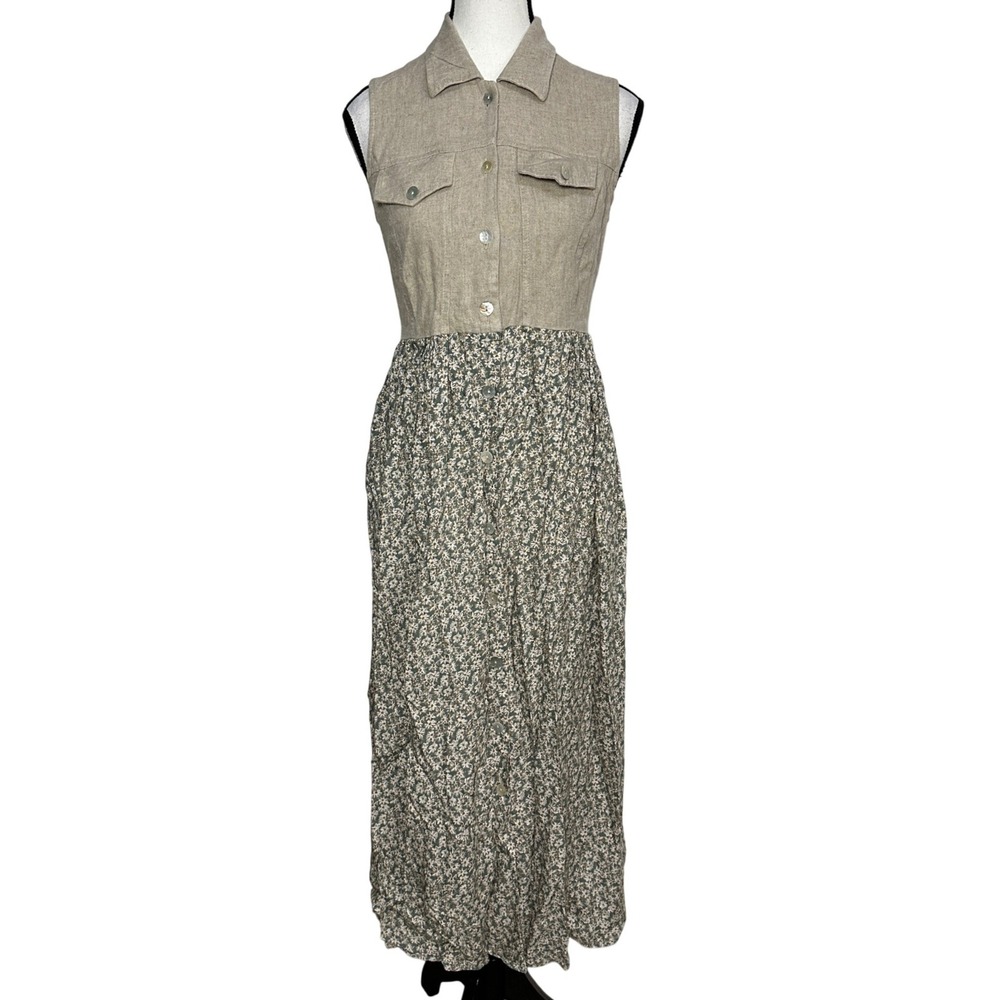 VTG DBY Ltd Floral Dress Womens Sz 3 Grunge Prairie Cottagecore Whimsigoth Boho - Picture 1 of 10